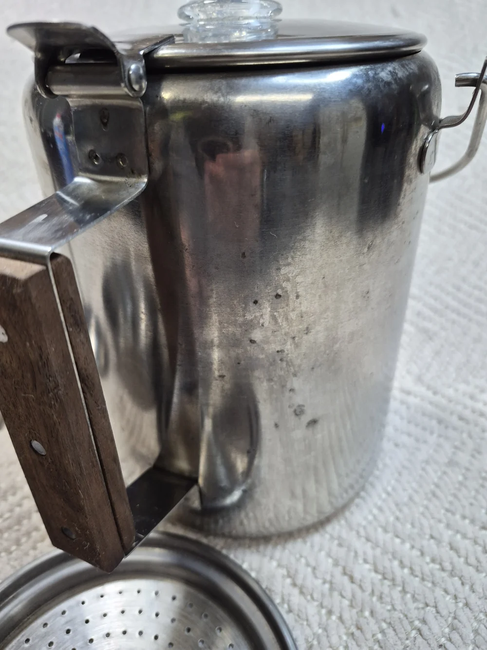 Metal Percolator Coffee Maker - Silver